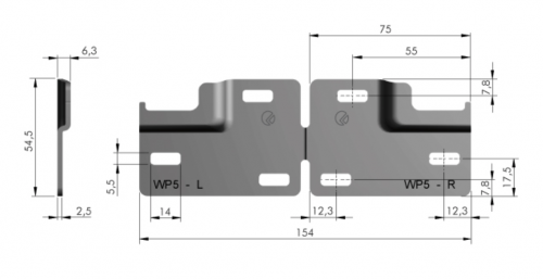 Пластина WP5 для кронштейна LIBRA H7 фото 2