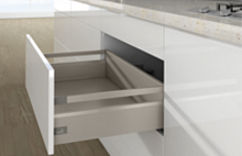 Ящик ArciTech Actro Silent System 126/186x450 мм С релингом Шампань