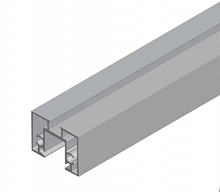 Профиль для алюминиевых дверей PS65, горизонтальный (верх/низ) 6100 мм
